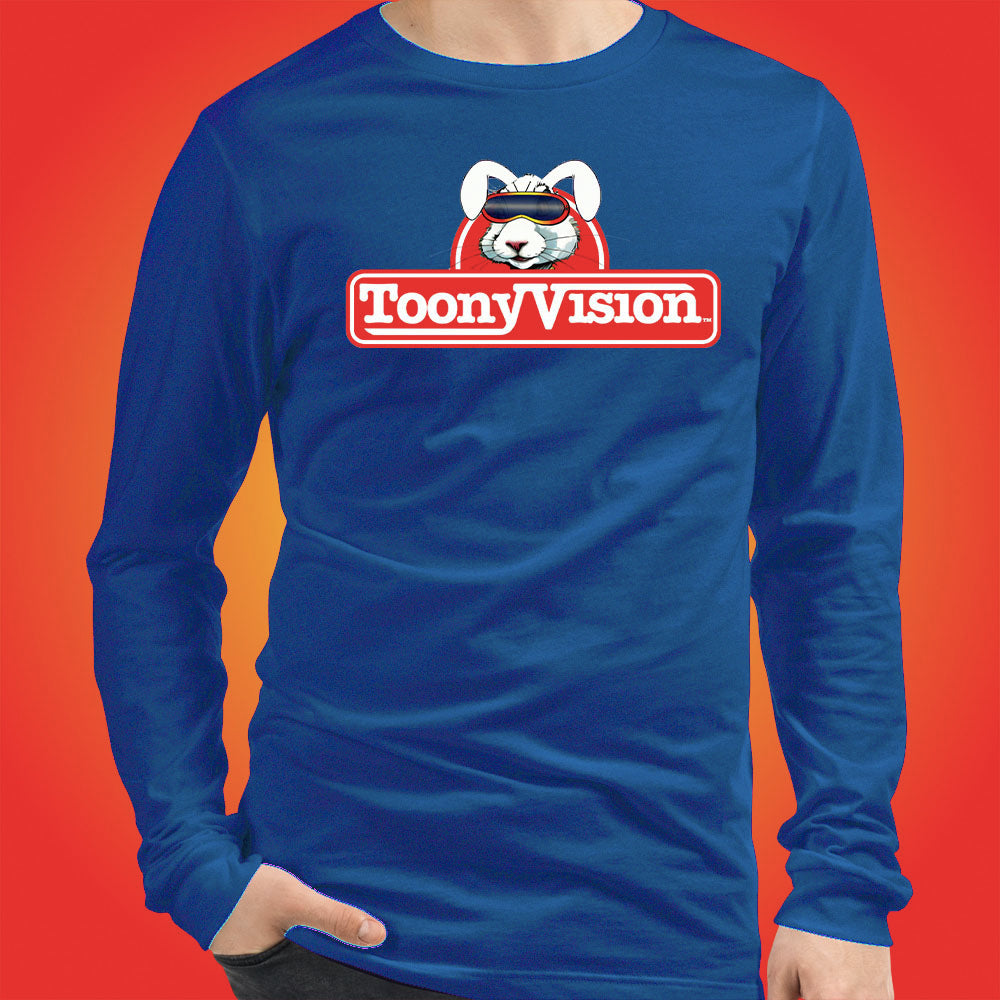 ToonyVision Shirt Rabbit Logo Mens Cartoon Long Sleeve Tee - ToonyVision