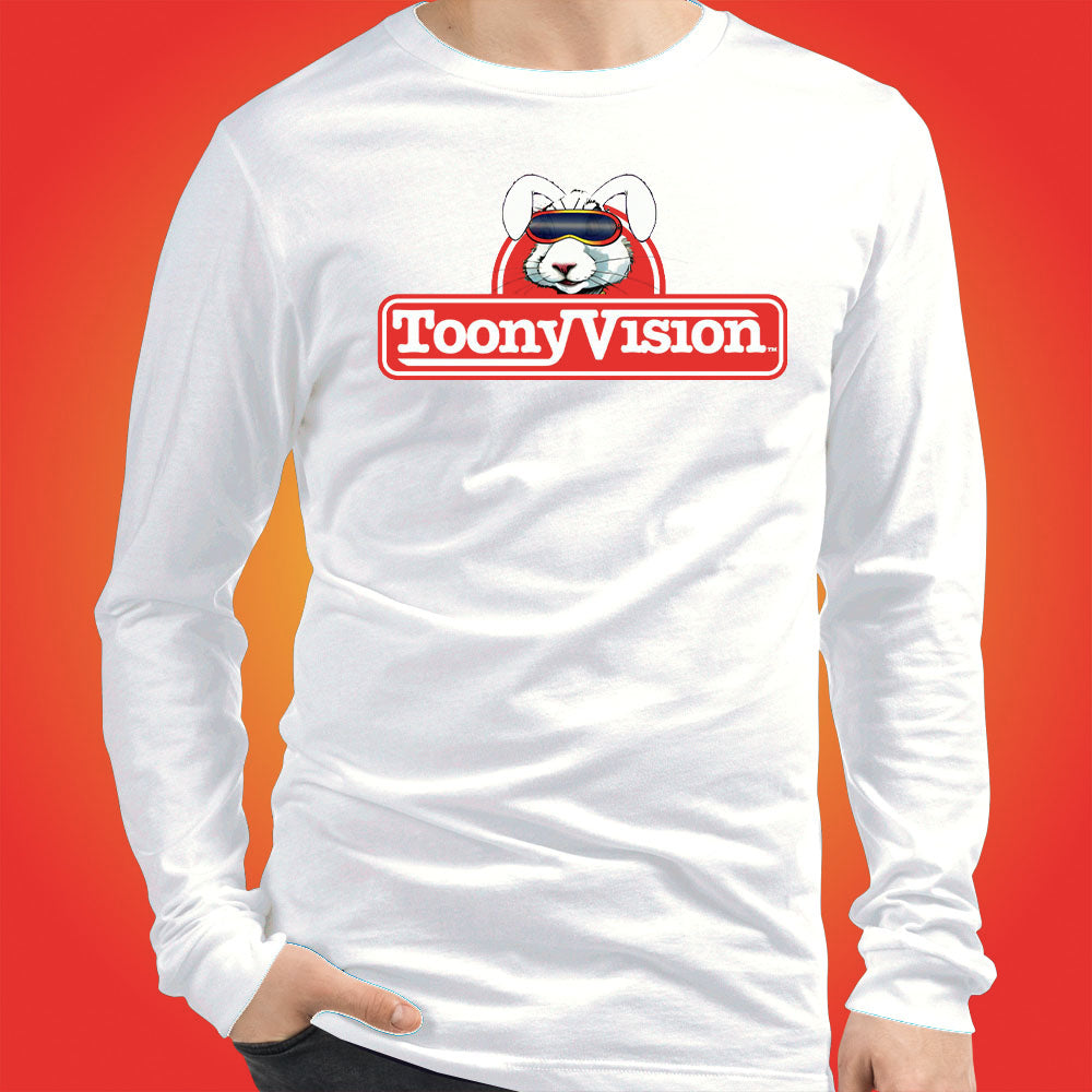 ToonyVision Shirt Rabbit Logo Mens Cartoon Long Sleeve Tee - ToonyVision
