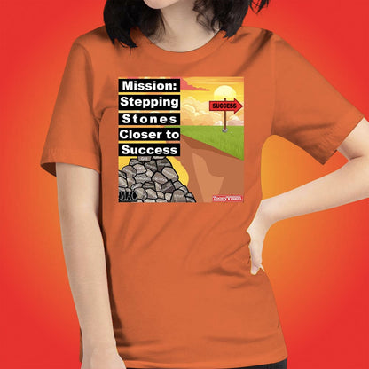 Motivational Animations Stepping Stones Closer to Success Ep. 1 Cartoon Motivational ToonyVision Womens Tee Shirts - ToonyVision