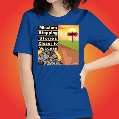 Motivational Animations Stepping Stones Closer to Success Ep. 1 Cartoon Motivational ToonyVision Womens Tee Shirts - ToonyVision