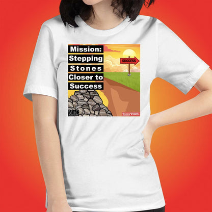 Motivational Animations Stepping Stones Closer to Success Ep. 1 Cartoon Motivational ToonyVision Womens Tee Shirts - ToonyVision