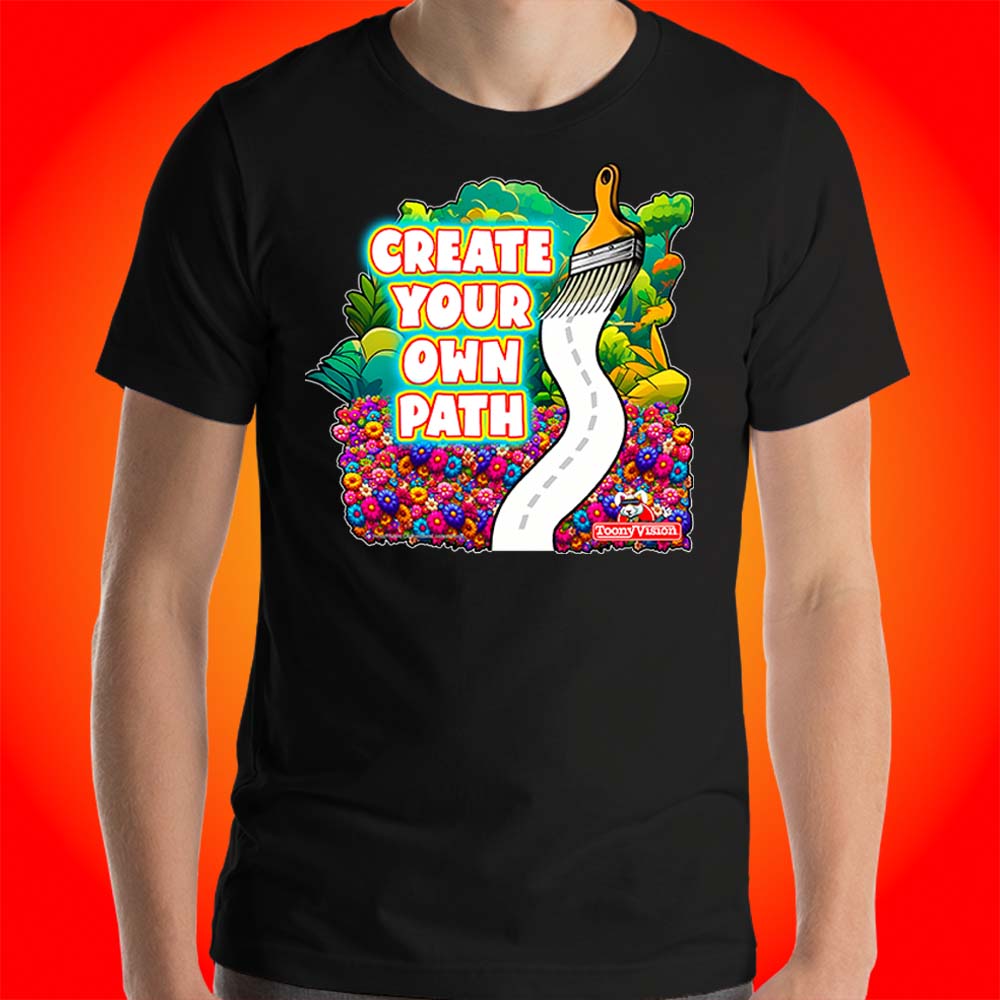 Motivational Animations Create Your Own Path Ep. 4 Cartoon Motivational ToonyVision Mens Tee Shirt Short Sleeve Tops