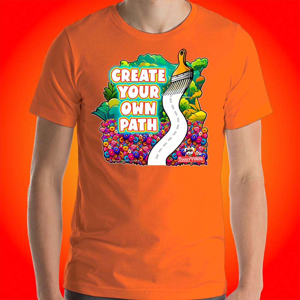 Motivational Animations Create Your Own Path Ep. 4 Cartoon Motivational ToonyVision Mens Tee Shirt Short Sleeve Tops