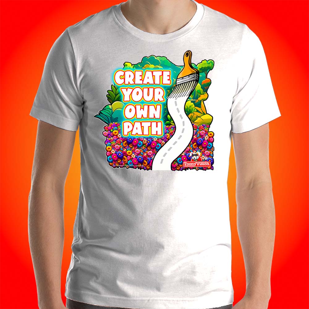 Motivational Animations Create Your Own Path Ep. 4 Cartoon Motivational ToonyVision Mens Tee Shirt Short Sleeve Tops