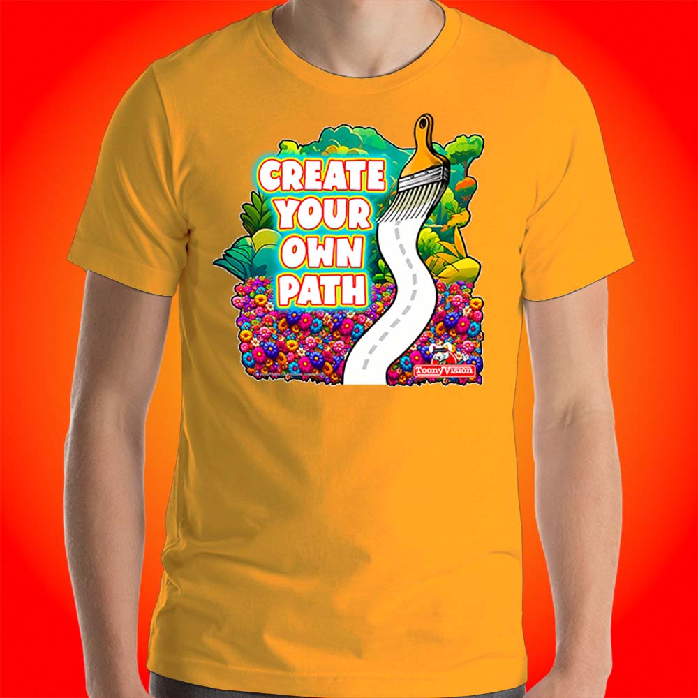 Motivational Animations Create Your Own Path Ep. 4 Cartoon Motivational ToonyVision Mens Tee Shirt Short Sleeve Tops