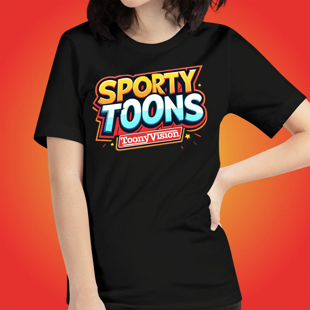 SportyToons Cartoon Sports Official Show Shirt Original Series by ToonyVision Women Tee Top - ToonyVision