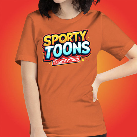 SportyToons Cartoon Sports Official Show Shirt Original Series by ToonyVision Women Tee Top - ToonyVision