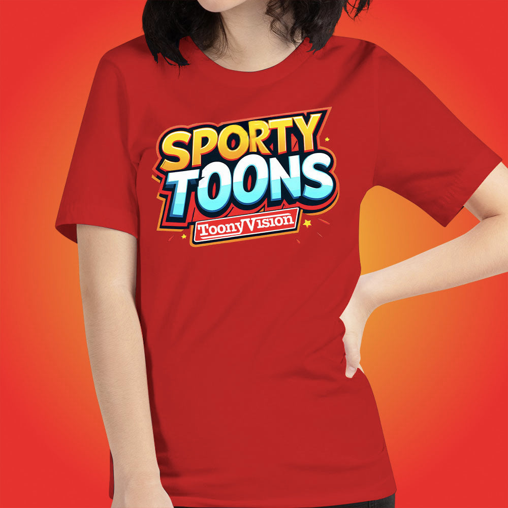 SportyToons Cartoon Sports Official Show Shirt Original Series by ToonyVision Women Tee Top - ToonyVision