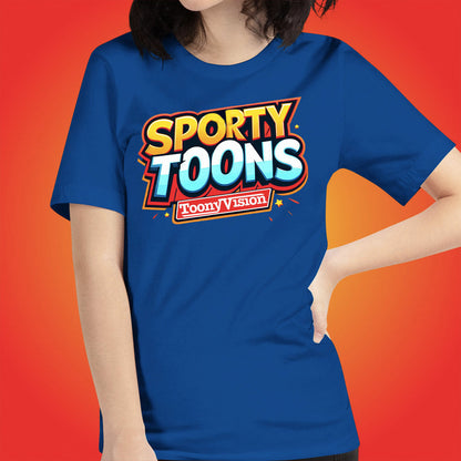 SportyToons Cartoon Sports Official Show Shirt Original Series by ToonyVision Women Tee Top - ToonyVision