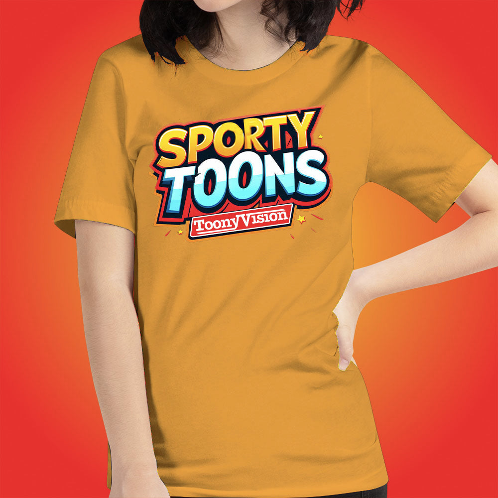 SportyToons Cartoon Sports Official Show Shirt Original Series by ToonyVision Women Tee Top - ToonyVision