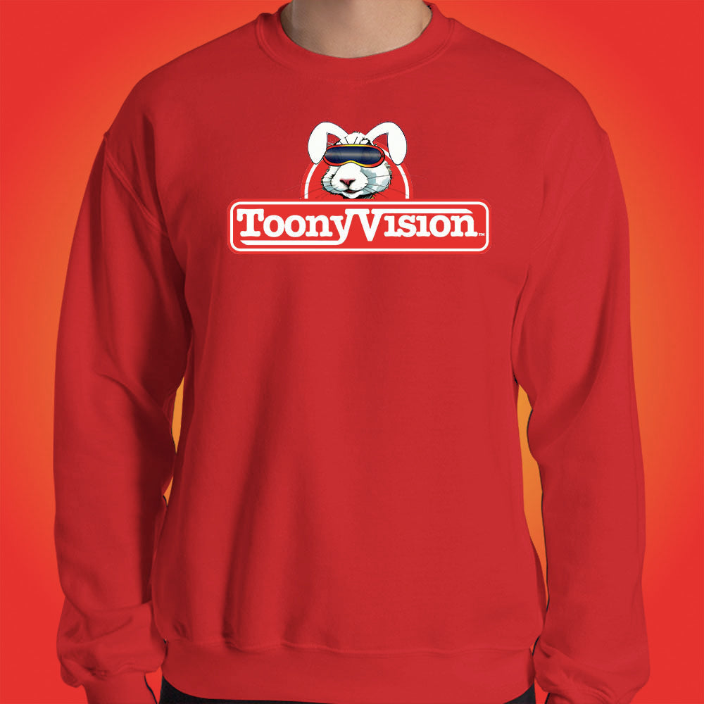 ToonyVision Sweatshirt Rabbit Logo Mens Crewneck Pullovers - ToonyVision
