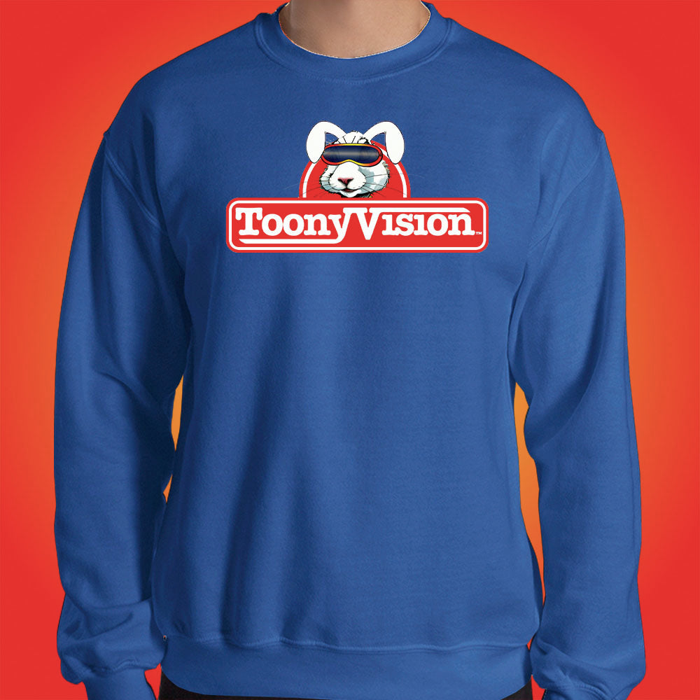 ToonyVision Sweatshirt Rabbit Logo Mens Crewneck Pullovers - ToonyVision