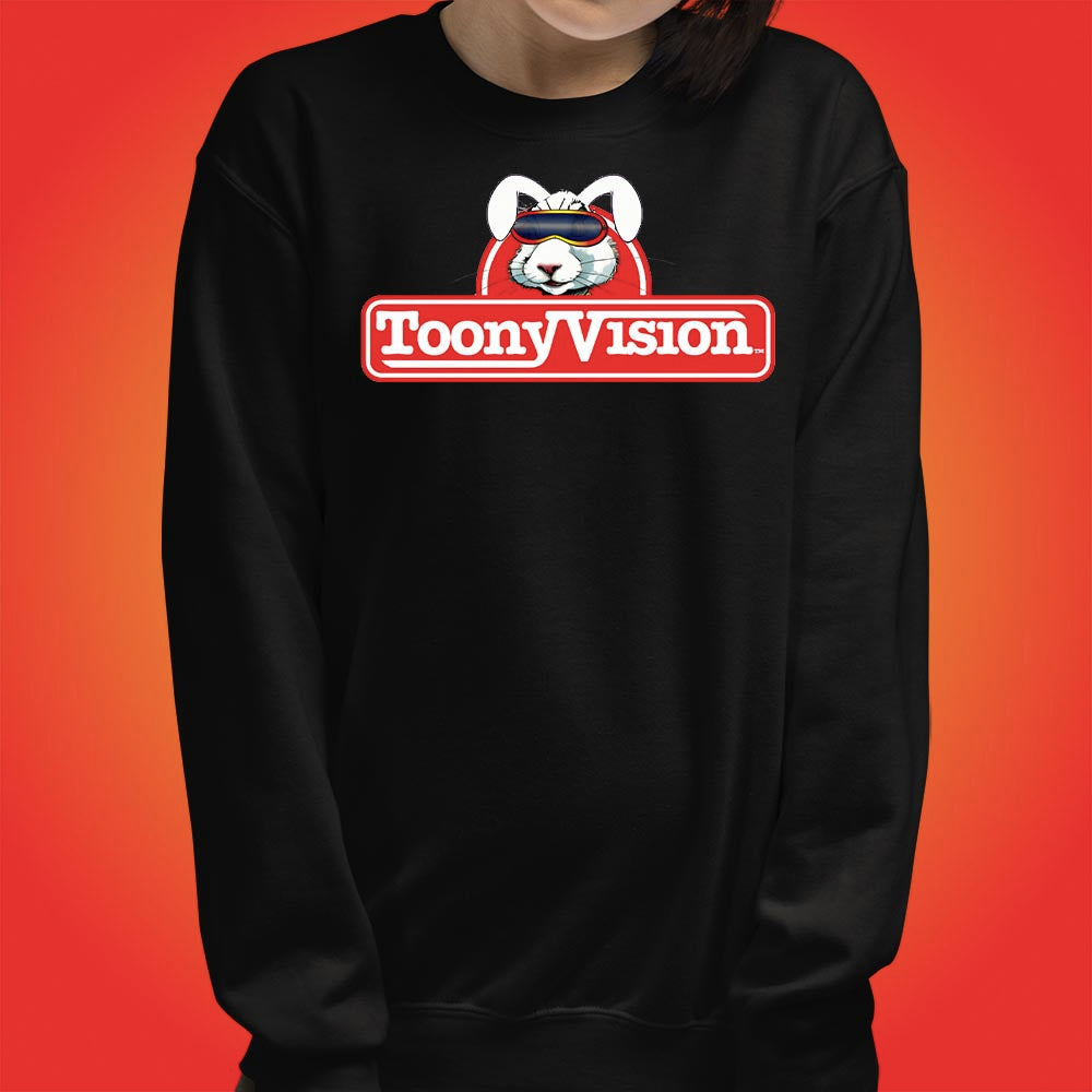 ToonyVision Sweatshirt Rabbit Logo Womens Crewneck Pullovers - ToonyVision