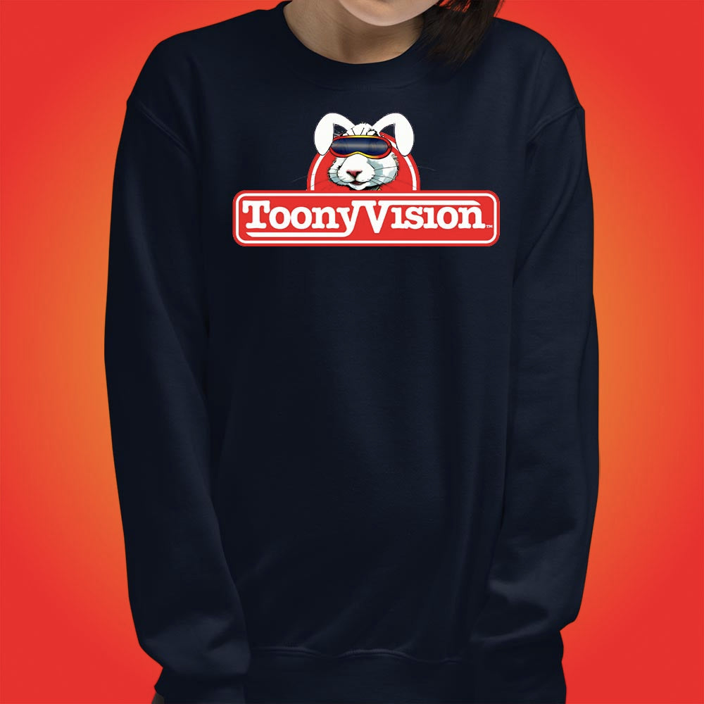 ToonyVision Sweatshirt Rabbit Logo Womens Crewneck Pullovers - ToonyVision