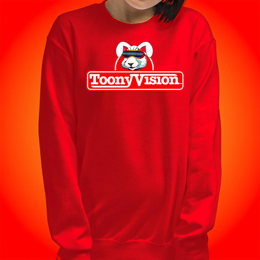 ToonyVision Sweatshirt Rabbit Logo Womens Crewneck Pullovers - ToonyVision