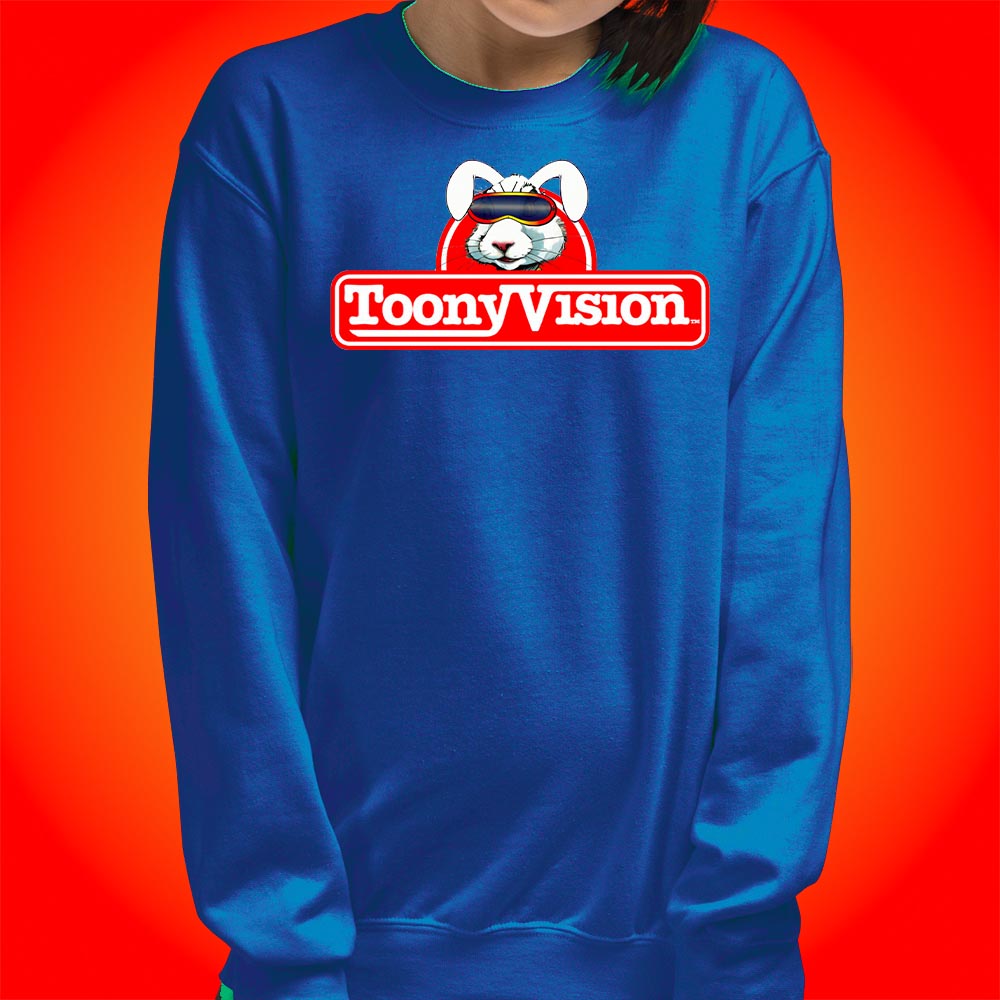 ToonyVision Sweatshirt Rabbit Logo Womens Crewneck Pullovers - ToonyVision