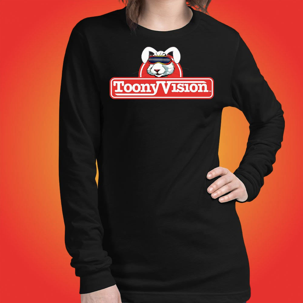 ToonyVision Shirt Rabbit Logo Womens Cartoon Long Sleeve Tee - ToonyVision
