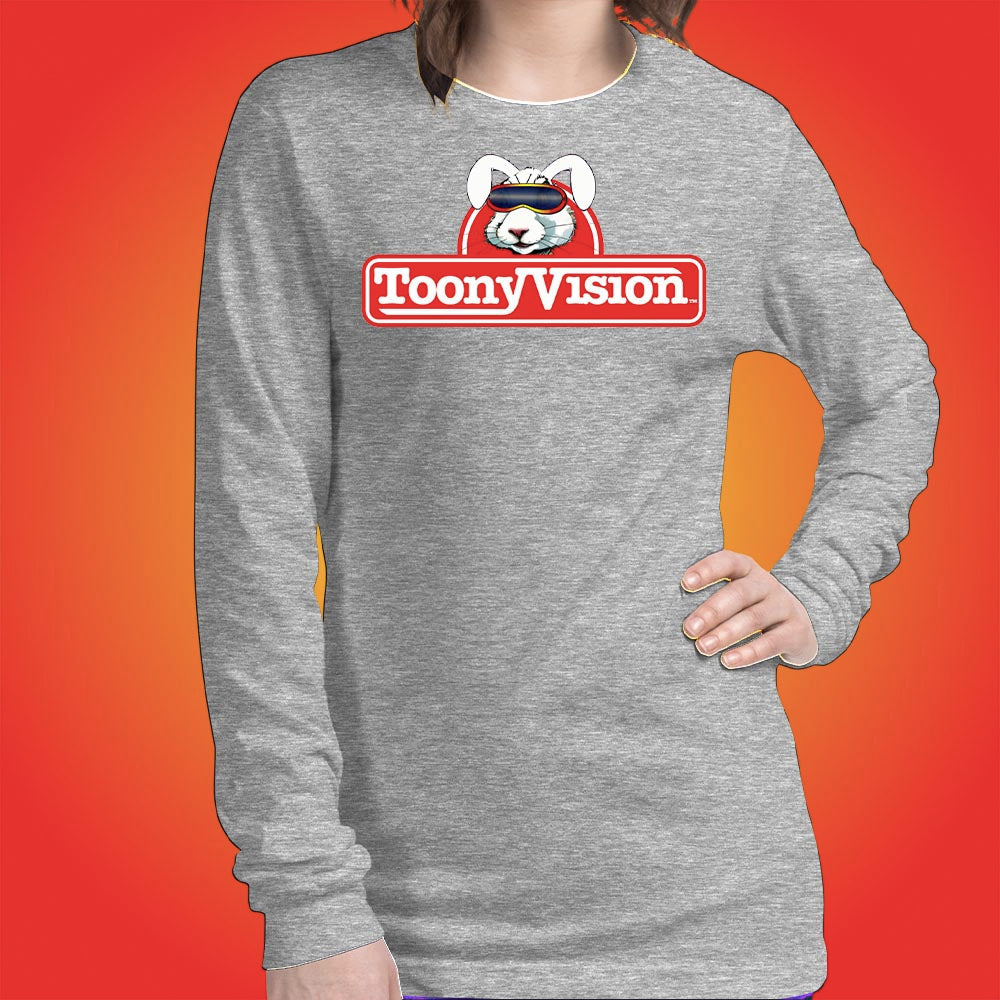 ToonyVision Shirt Rabbit Logo Womens Cartoon Long Sleeve Tee - ToonyVision
