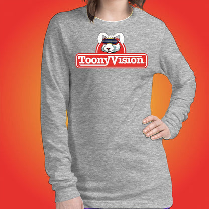 ToonyVision Shirt Rabbit Logo Womens Cartoon Long Sleeve Tee - ToonyVision