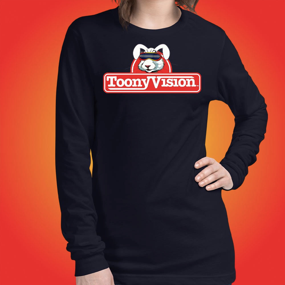 ToonyVision Shirt Rabbit Logo Womens Cartoon Long Sleeve Tee - ToonyVision