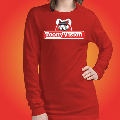 ToonyVision Shirt Rabbit Logo Womens Cartoon Long Sleeve Tee - ToonyVision