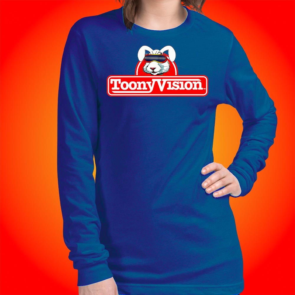ToonyVision Shirt Rabbit Logo Womens Cartoon Long Sleeve Tee - ToonyVision