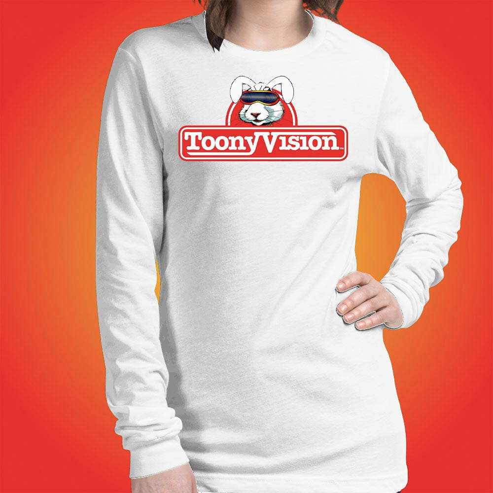 ToonyVision Shirt Rabbit Logo Womens Cartoon Long Sleeve Tee - ToonyVision