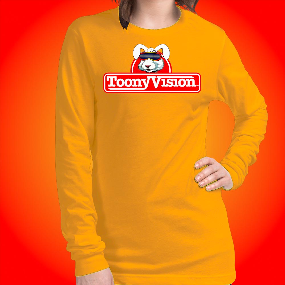 ToonyVision Shirt Rabbit Logo Womens Cartoon Long Sleeve Tee - ToonyVision