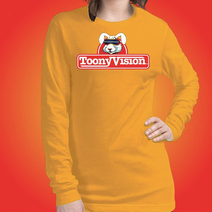 ToonyVision Shirt Rabbit Logo Womens Cartoon Long Sleeve Tee - ToonyVision