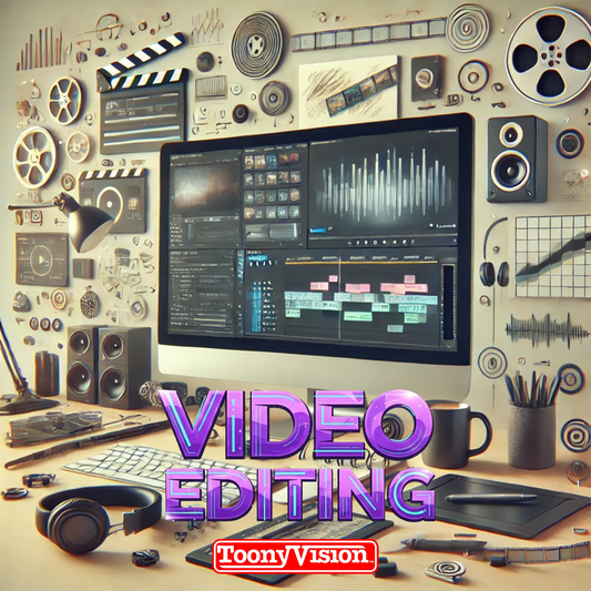 ToonyVision Animation Ad Agency professional 30 second video editing high retention captions color grading branding and social media promo editing